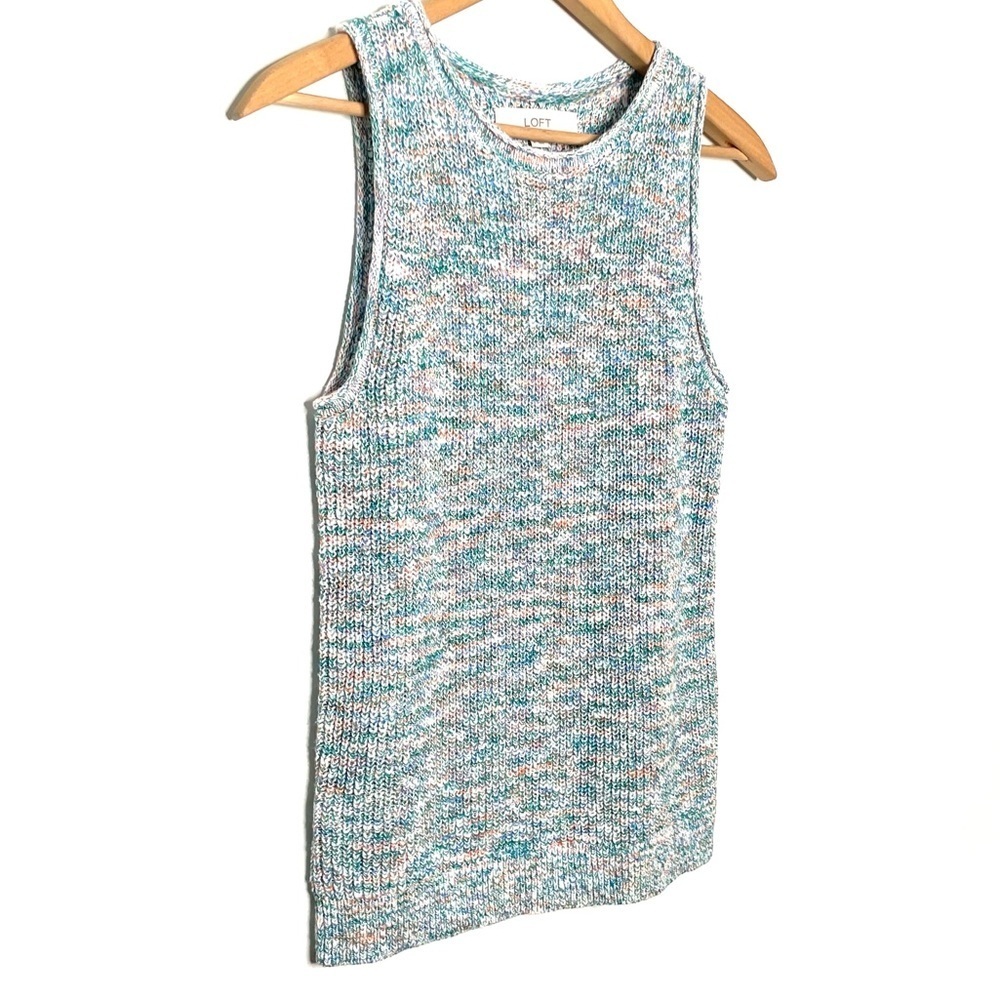 Loft | Spacedye Sweater Tank Top - Picture 3 of 8